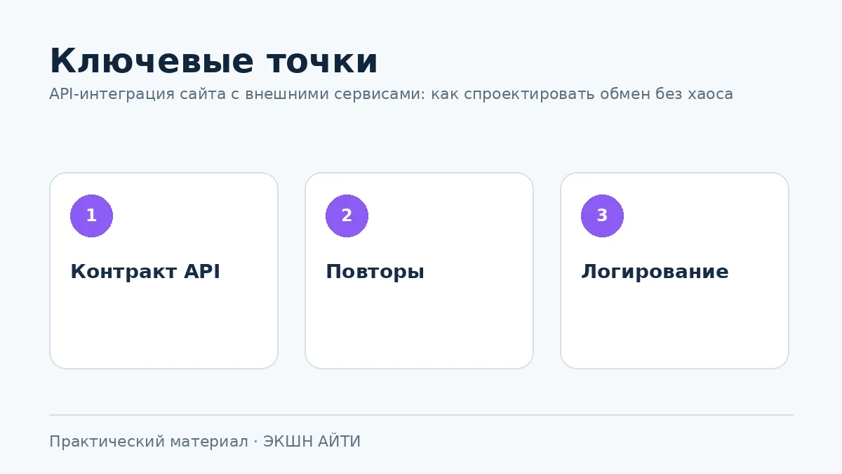 Ключевые элементы надёжной API-интеграции