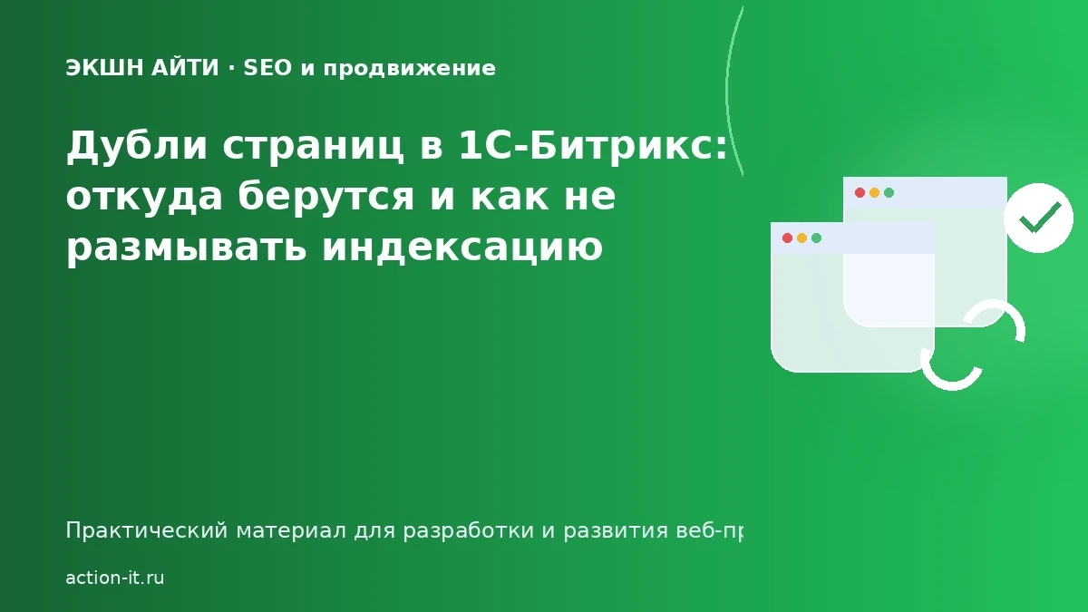Дубли страниц в 1С-Битрикс и SEO