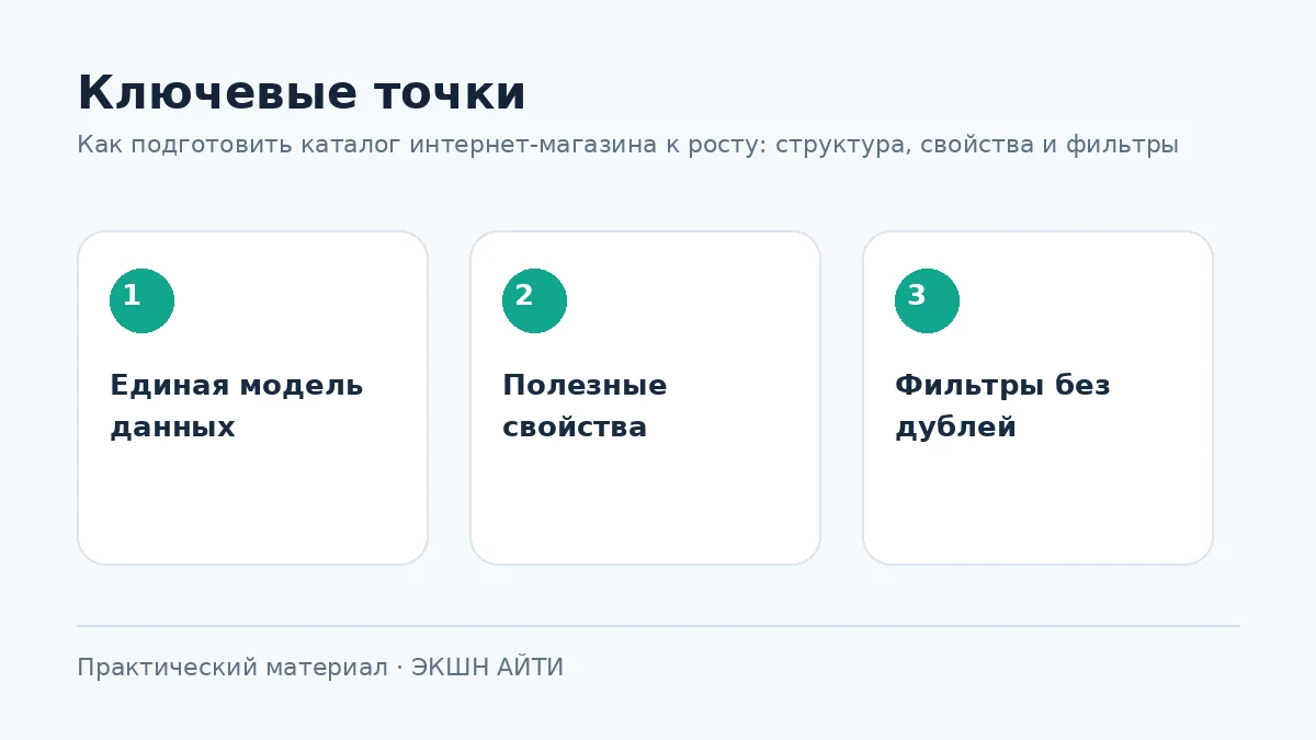 Чек-лист структуры каталога и фильтров