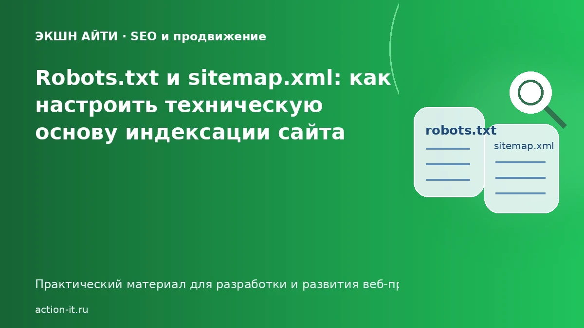 Настройка robots.txt и sitemap.xml